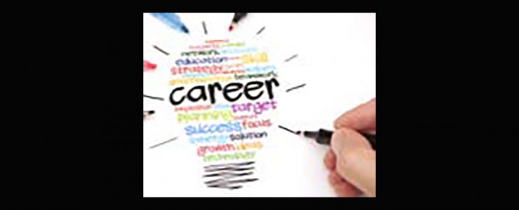 lightbulb with career related word cloud