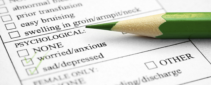 evaluation form for mental health