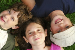 three children