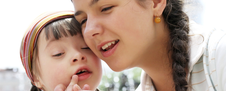 Mother and child with down syndrome