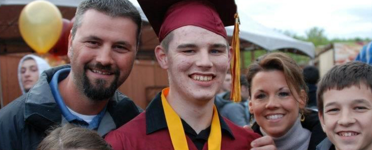 high school graduate with family