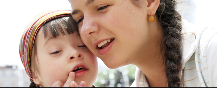 Happy family moments - Mother and child have a fun.
