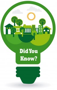 Green lightbulb with neigborhood inside bulb. Text reads: Did you Know?