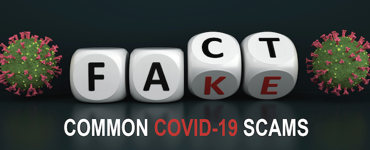The facts and fake news around the coronavirus distinguish. 3d illustration.